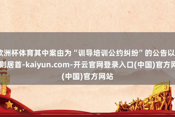 欧洲杯体育其中案由为“训导培训公约纠纷”的公告以314则居首-kaiyun.com-开云官网登录入口(中国)官方网站