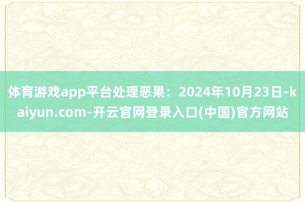 体育游戏app平台处理恶果：2024年10月23日-kaiyun.com-开云官网登录入口(中国)官方网站