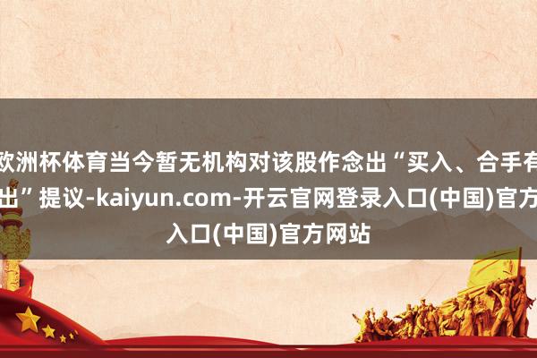 欧洲杯体育当今暂无机构对该股作念出“买入、合手有、卖出”提议-kaiyun.com-开云官网登录入口(中国)官方网站