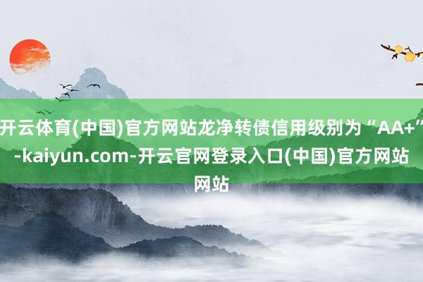 开云体育(中国)官方网站龙净转债信用级别为“AA+”-kaiyun.com-开云官网登录入口(中国)官方网站