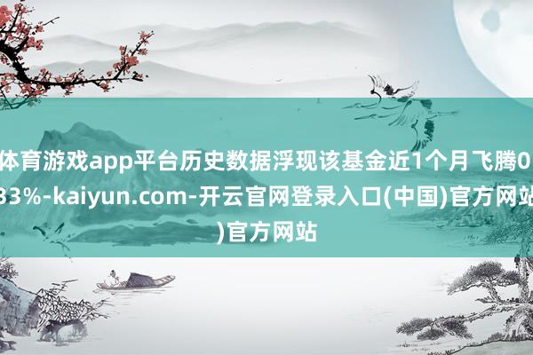 体育游戏app平台历史数据浮现该基金近1个月飞腾0.33%-kaiyun.com-开云官网登录入口(中国)官方网站